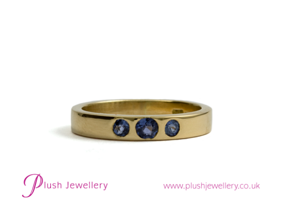3 Sapphire and Gold Ring, remade from inherited jewellery